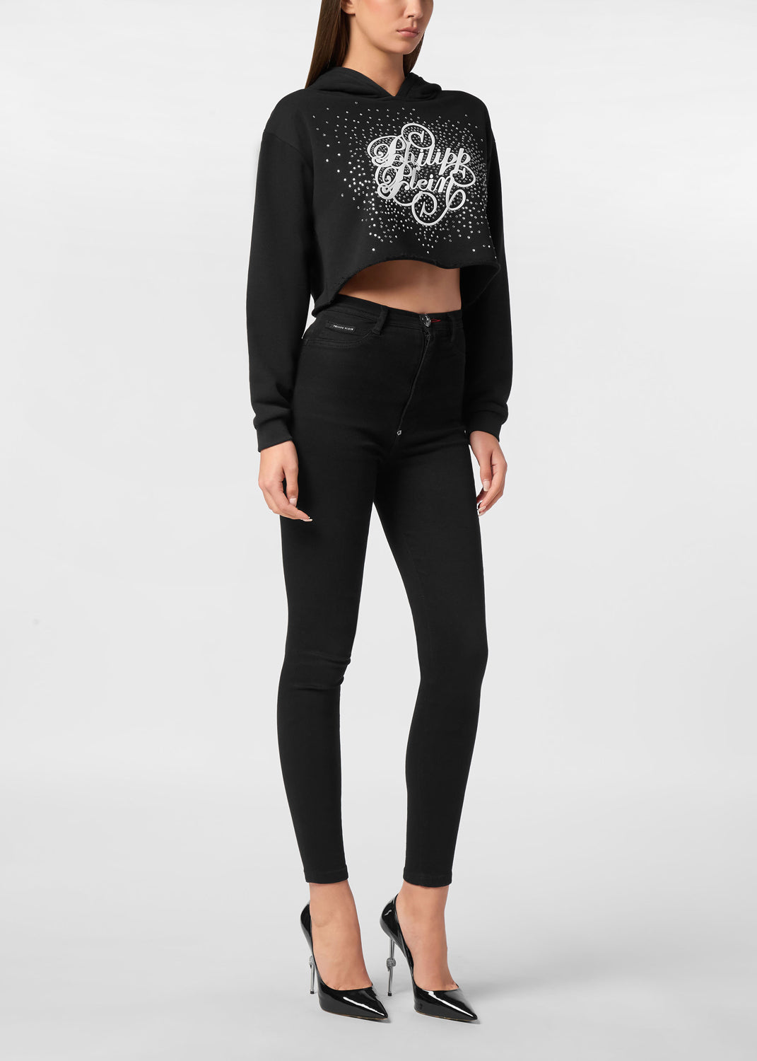 Philipp Plein Sudadera con cristales PLP-WJB1854