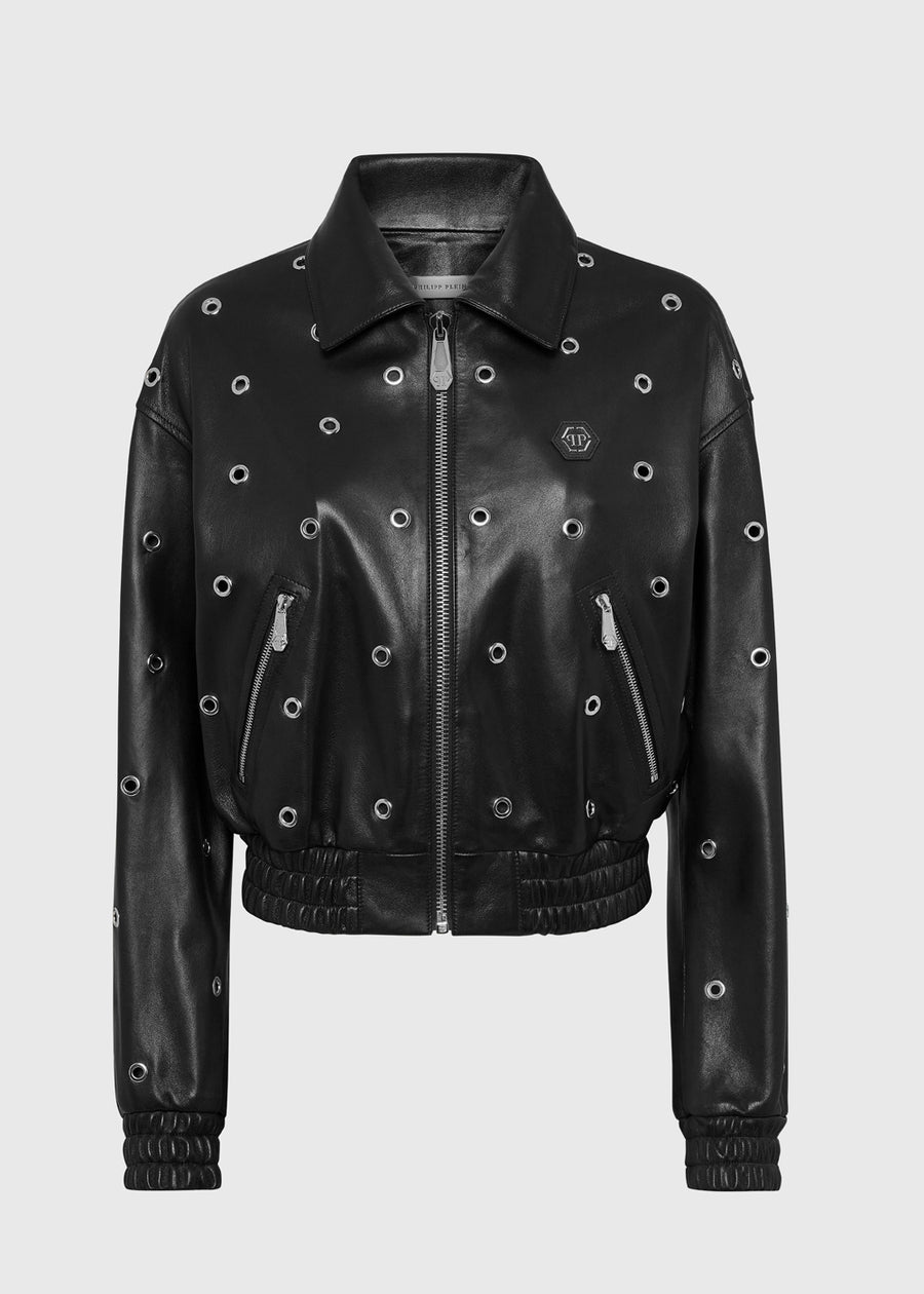 Philipp Plein Chamarra de Piel PLP-WLB1136