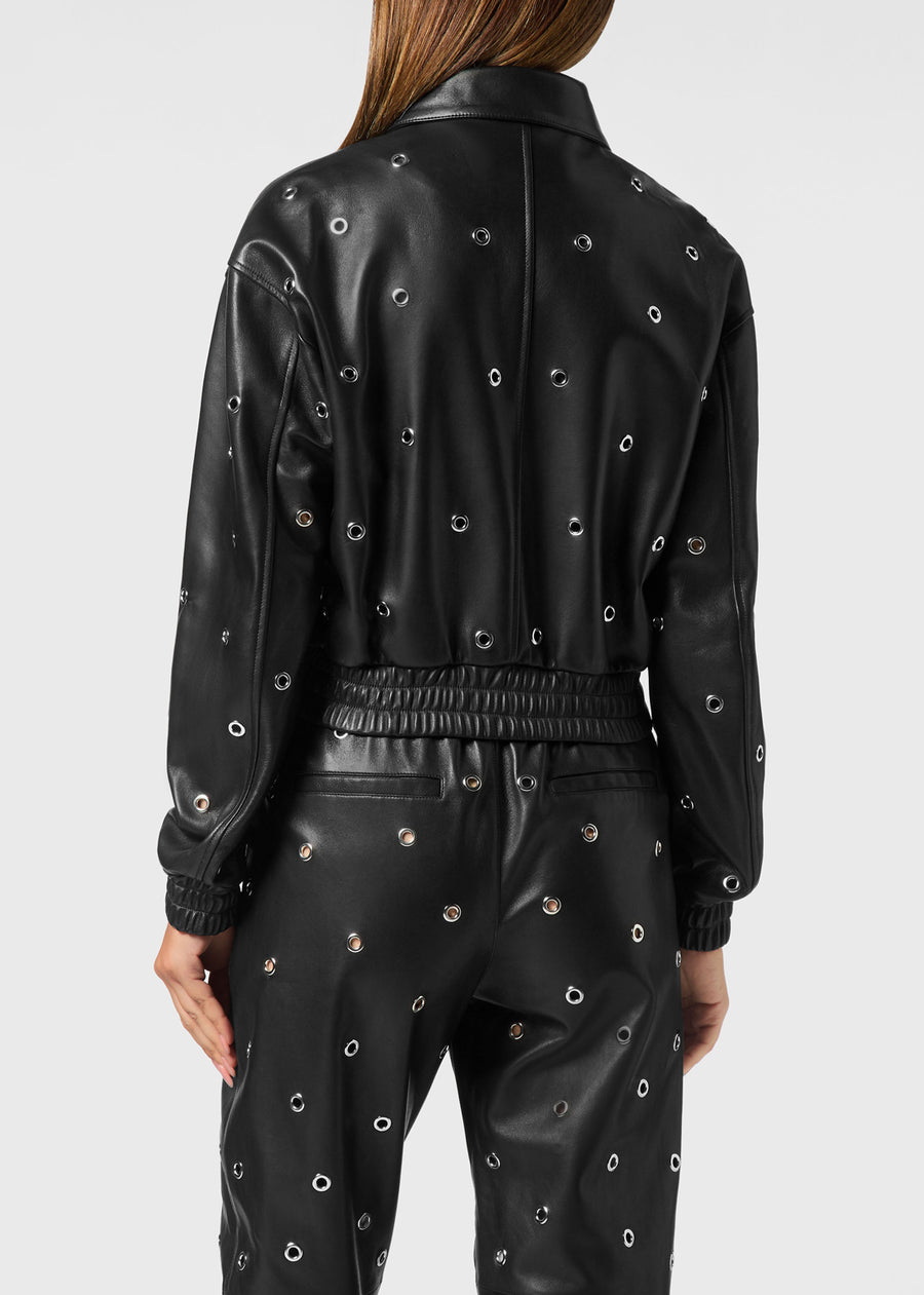 Philipp Plein Chamarra de Piel PLP-WLB1136