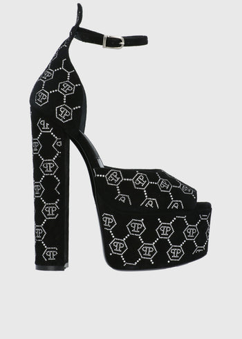 Philipp Plein Sandalia de plataforma Monograma PLP-WSA0706