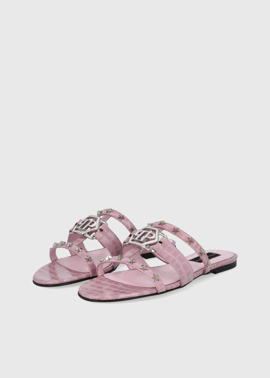 Philipp Plein Sandalia  Cocco Print Slides Stars PLP-WSA0764