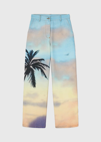 Palm Angels Jeans baggy Sunrise Palm PNG-PWYB040S
