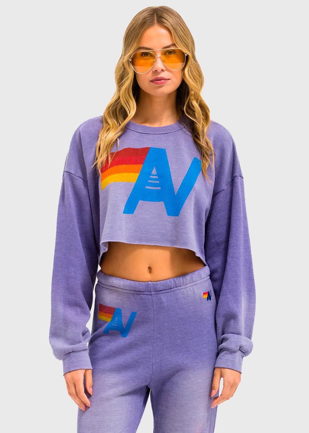 Aviator Nation Sudadera Crop VTN-SWCRXLOV