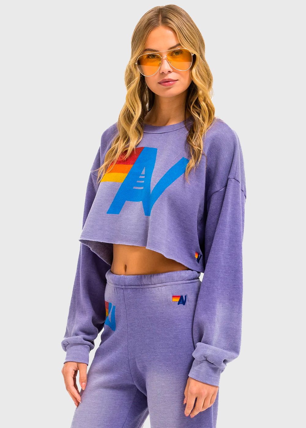 Aviator Nation Sudadera Crop VTN-SWCRXLOV