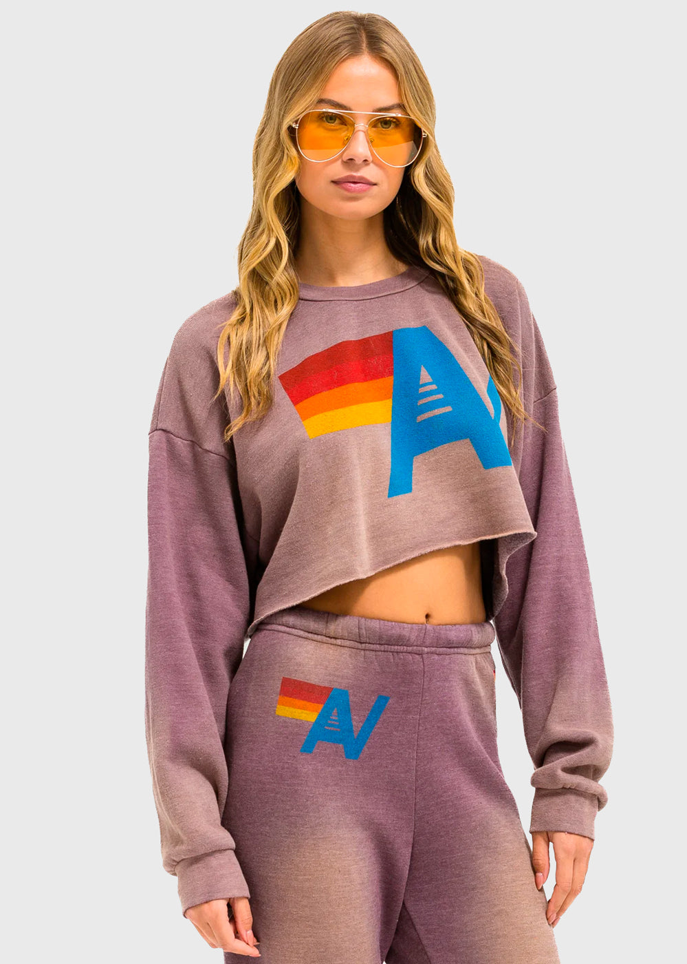 Aviator Nation Sudadera Crop VTN-SWCRXLOV