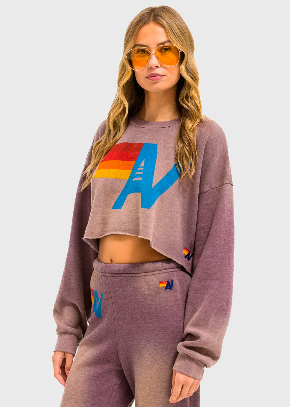 Aviator Nation Sudadera Crop VTN-SWCRXLOV